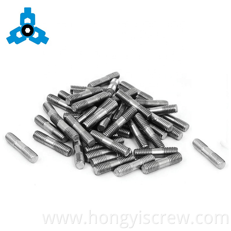 DIN939 Double End Threaded Rods Stud Bolts Stainless Steel OEM Stock Support